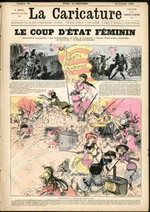 Illustration von Albert Robida (1848-1926) für das Cover von La Caricature (1880)