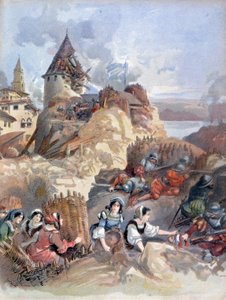 Damen bei der Belagerung von Marseille von Albert Robida
