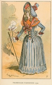 Pariser Promenade 1790 von Albert Robida
