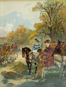Königliche Jagd von Franz I. Illustration von Albert Robida