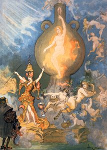 Das fünfte Buch, ca. 1900 (Illustration) von Albert Robida