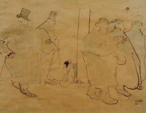 Die Freunde vom Café du Dôme von Albert Weisgerber