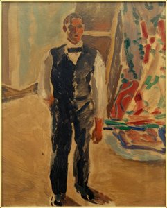 Selbstbildnis in Hemdsärmeln von Albert Weisgerber