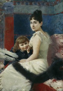 Irene von Keller mit Sohn Balthasar