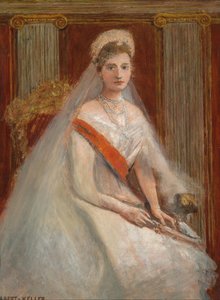Porträt der Kaiserin Alexandra Fjodorowna von Russland 1872-1918, die Frau von Zar Nikolaus II. von Albert von Keller