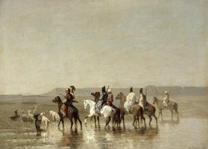 Eine Falkenjagd, 1862
