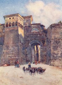 Porta Augusta, Perugia (Farblithografie)