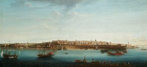Eine von sieben Ansichten von Valletta, Malta und Umgebung, ca. 1753