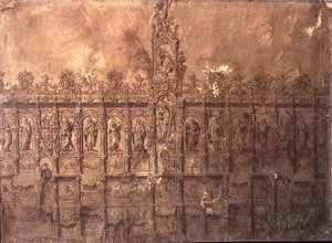 Entwurf für die Chorgestühle von Alberto de or Joaquin de(1674 1724) Churriguera