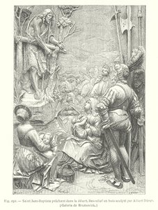 Johannes der Täufer predigt in der Wüste (Gravur) von Albrecht (after) Durer or Duerer