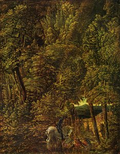 Landschaft mit Sankt Georg im Kampf mit dem Drachen
