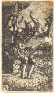 Horatius Cocles springt in den Tiber von Albrecht Altdorfer
