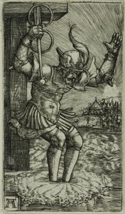 Horatius Cocles springt in den Tiber von Albrecht Altdorfer