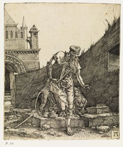 Heiliger Hieronymus spaziert auf einem Kirchhof, vor 1519 von Albrecht Altdorfer