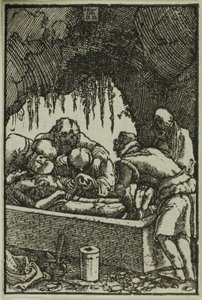 Die Grablegung, aus Der Fall und die Erlösung des Menschen von Albrecht Altdorfer