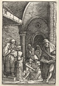 Der Fall und die Erlösung des Menschen: Christus im Streitgespräch mit den Doktoren, um 1515 von Albrecht Altdorfer