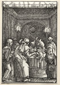 Der Fall und die Erlösung des Menschen: Joachims Opfer wird vom Hohepriester abgelehnt von Albrecht Altdorfer