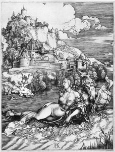 Ein Seeungeheuer entführt eine Prinzessin, 1500, 1936 von Albrecht Dürer