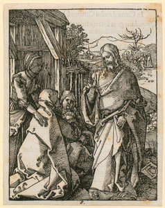 Abschied Christi von seiner Mutter, Blatt 8 der Folge „Kleine Holzschnitt-Passion“ von Albrecht Dürer