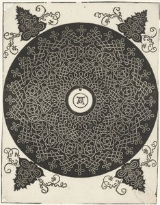 Stickmuster mit rundem Schild von Albrecht Dürer