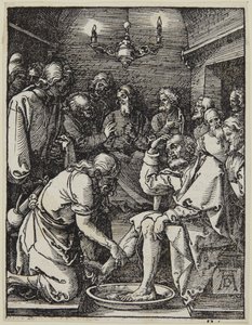 Christus wäscht Petrus die Füße von Albrecht Dürer