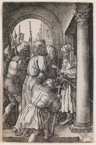 Christus vor Pilatus, aus der Serie „Die gravierte Passion“ von Albrecht Dürer