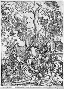 Christus betrauert von der Jungfrau und den heiligen Frauen, aus der Serie 