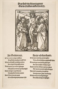 Christus am Kreuz zwischen der Jungfrau und dem heiligen Johannes