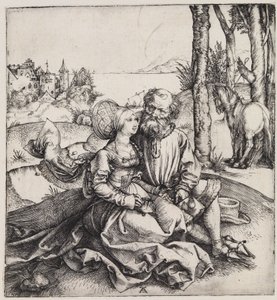 Das ungleiche Paar (Der Liebesantrag) von Albrecht Dürer