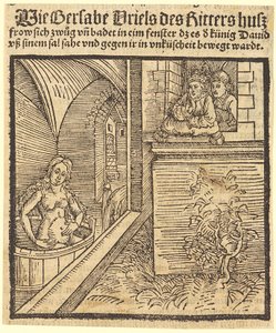 David sieht Bathseba sich baden von Albrecht Dürer