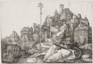 Der Heilige Antonius vor der Stadt von Albrecht Dürer