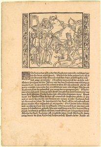 Der Sohn des Kaisers rettet Catonet vor dem Galgen [recto]; Triton und zwei Delfine [verso] von Albrecht Dürer
