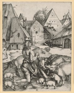 Der verlorene Sohn hütet die Schweine