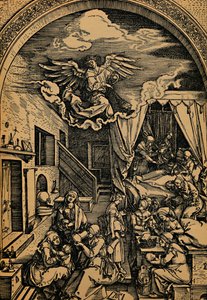 Die Geburt der Maria, 1503 - 1504 von Albrecht Dürer