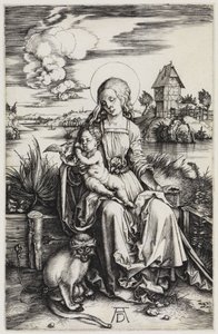 Die Madonna mit der Meerkatze von Albrecht Dürer
