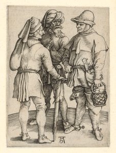 Drei Bauern im Gespräch von Albrecht Dürer