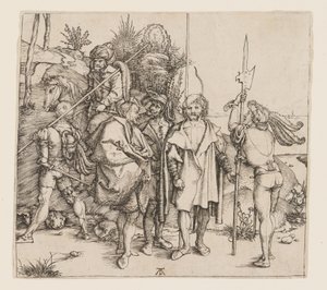 Fünf Fußsoldaten und ein berittener Türke von Albrecht Dürer