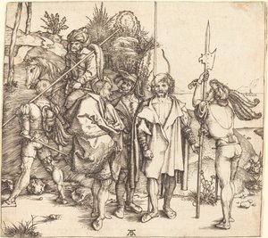 Fünf Soldaten und ein Türke zu Pferd von Albrecht Dürer