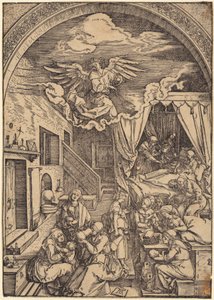 Geburt Christi, Blatt 10 der Folge "Das Marienleben" von Albrecht Dürer