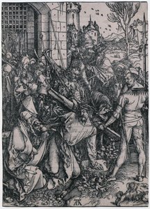 Kreuztragung Christi, Blatt 7 der Folge "Die Grosse Passion" von Albrecht Dürer