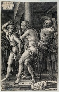 Die Passion auf Kupfer: Die Geißelung (Bartsch 8) von Albrecht Dürer