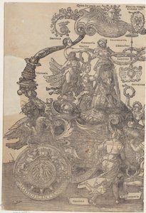 Linke Wagenhälfte, Blatt 1 der Folge "Der große Triumphwagen" von Albrecht Dürer