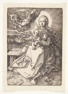 Madonna von einem Engel gekrönt von Albrecht Dürer