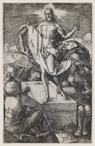 Auferstehung, aus der Serie „Die gravierte Passion“ von Albrecht Dürer