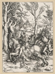 Ritter zu Pferd und Landsknecht von Albrecht Dürer