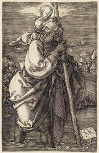 Der nach links gewandte heilige Christophorus von Albrecht Dürer
