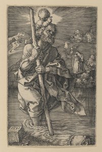 Der nach rechts gewandte heilige Christophorus von Albrecht Dürer