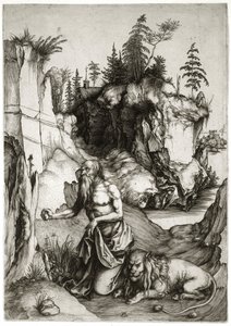 Heiliger Hieronymus in Buße (Bartsch 61) von Albrecht Dürer