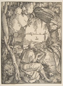 Heiliger Hieronymus in einer Höhle von Albrecht Dürer