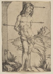 Der an die Säule gefesselte heilige Sebastian von Albrecht Dürer